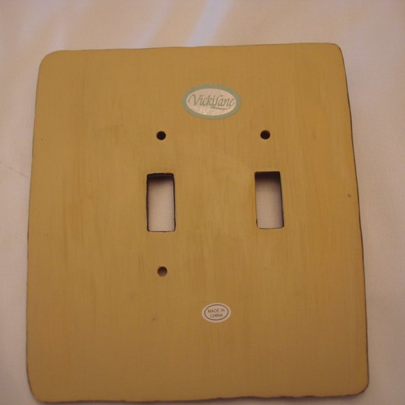 Vicki Lane vintage ceramic 3D GIRAFFE SWITCH PLATE double light BRAND NEW - Picture 2 of 3